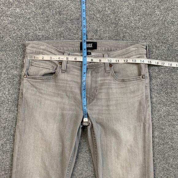 Paige Jeans Womens 29 Gray Croft Slim Straight Low Rise Stretch Denim 5 Pocket - Picture 3 of 10